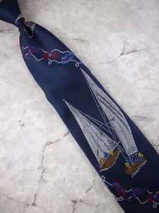Brooks Brothers Silk Tie - Archival Collection Sail Boat NWT USA $149 NEW - Picture 1 of 12