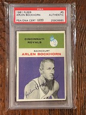 1961-62 1961 Fleer ARLEN BOCKHORN Auto Autograph Signed card!
