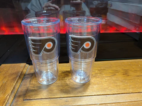 Tervis Tumblers 24 oz NHL Philadelphia Flyers without Lid Set of 2 Cover