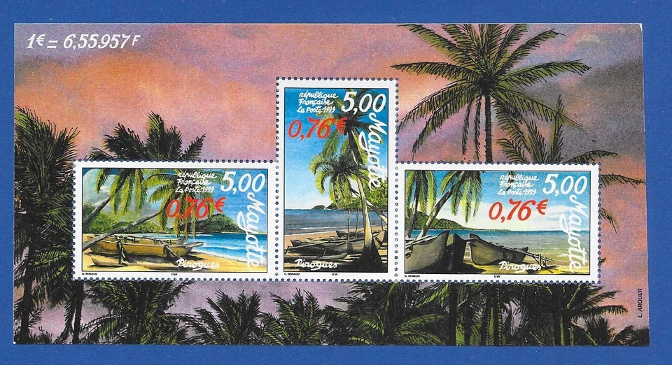 MAYOTTE Sc 129 NH SOUVENIR SHEET OF 1999 - ISLANDS - Image 1 of 1