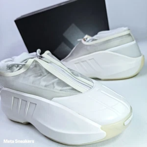 Adidas US 11 Men's White Chalk Grey Basketball Retro Crazy IIInfinity IH2663 New - Picture 1 of 21