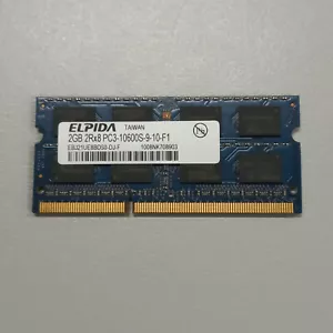 Elpida 2GB PC3-10600 DDR3-1333MHz non-ECC Unbuffered SoDimm EBJ21UE8BDS0-DJ-F - Picture 1 of 6