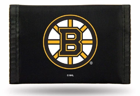 Boston Bruins Nylon Tri-Fold Wallet [NEW] Vinyl Trifold Billfold ID NFL Cover