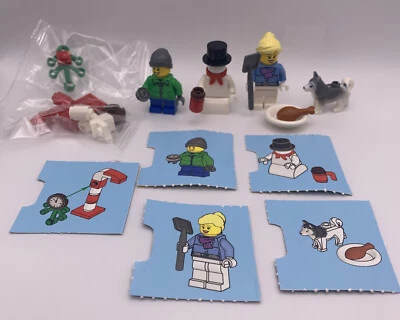 LEGO Snowman Boy Girl Dog Mini Fig Lego City Advent Calender 2018 602201-NEW - Image 1 of 4