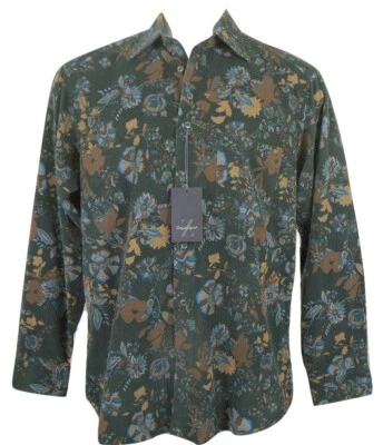 NEW! Ermenegildo Zegna Finewale Corduroy Shirt!  *2 Colors* Muted Floral Pattern - Image 1 of 3