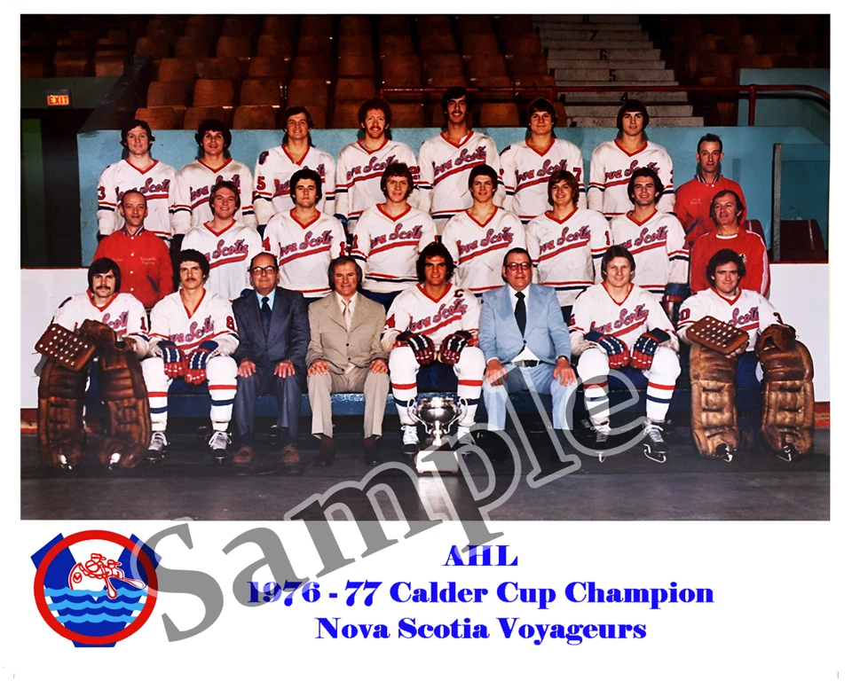  AHL 1976 - 77 Calder Cup Champion Nova Scotia Voyageurs Team Pic 8 X 10 Photo - Image 1 of 1