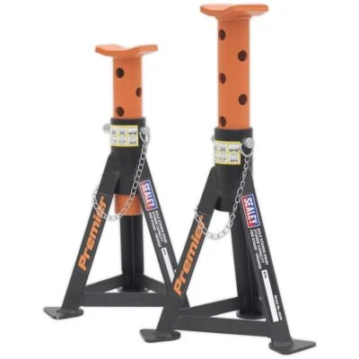 Sealey AS3O Axle Stands (Pair) 3tonne Capacity per Stand Orange - Image 1 of 4