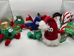 Vintage Merry Beans Eckerd Exclusive Bean Bag Plush Ornaments Lot Of 8 C4 - Picture 1 of 2