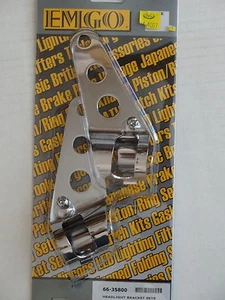 Chrome Headlight Mounting Brackets Universal Honda Kawasaki Suzuki Yamaha Custom - Foto 1 di 1