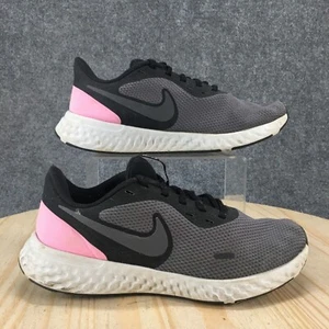 Nike Shoes Womens 8.5 Revolution 5 Running Sneakers Low Top Lace Up Gray Black - Picture 1 of 20