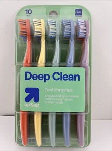 Up&Up DEEP CLEAN Toothbrush, Soft, Multi-Color, 10 Toothbrushes - FREE SHIPPING! - Picture 1 of 3