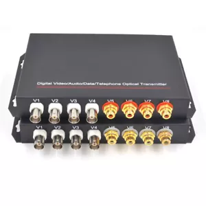 4CH Video Audio Data Fiber Optical Media Converters for CCTV Security System - Picture 1 of 8