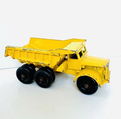 Matchbox England by Lesney Dumper Truck No. 6 1968 Toy Dump Bed Euclid Yellow - Image 1 of 4