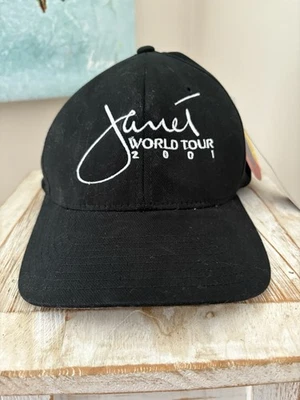 Janet Jackson 2001 All For You World Tour Hat FlexFit L/XL NEW Y2K Dead Stock - Image 1 of 4
