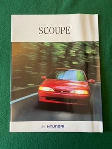 HYUNDAI SCOUPE COUPE SALES BROCHURE 1992 18 PAGES MVI & TURBO - Picture 1 of 7