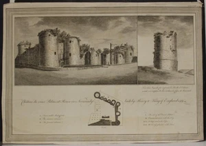 ROUEN NORMAND FORTRESS 1745 JAMES BASIRE UNUSUAL ANTIQUE COPPER ENGRAVED VIEW - Picture 1 of 1