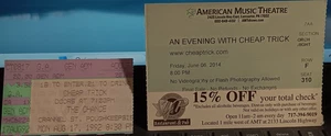 Ticket Stub Cheap Trick Chance Poughkeepsie 1992 & American Music Theatre 2014 - Bild 1 von 5