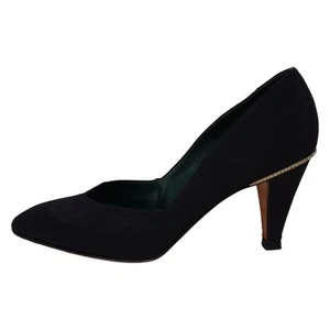 Auth GUCCI - Black Nylon Women's Pumps - Picture 1 of 7