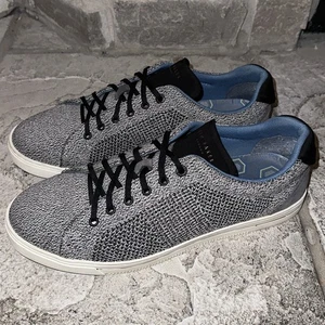 Scarpe da tennis Ted Baker Chinat maglia zefiro grigio nero scamosciato sneakers 11,5 uomo - Foto 1 di 10