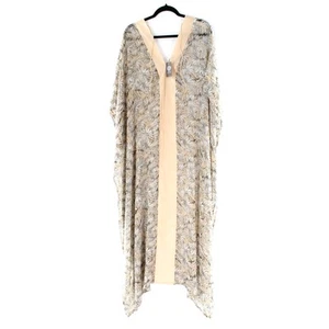 Top encubrimiento kimono caftán borde tropical Vince Camuto #K238 - Imagen 1 de 3