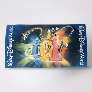 Toalla de playa vintage Walt Disney World 2001 Mickey Donald Goofy Pluto - Imagen 1 de 9