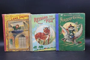 Lot of 3 Antique Children's Books, McLoughlin Bros. NY, and also M. A Donohue - Imagen 1 de 18