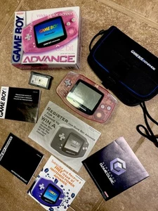 Gameboy Advance, Pink Clear 2001 (CIB) TESTED AND WORKING, Excellent - Picture 1 of 7
