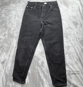 Vintage Levi's 550 Jeans Womens 14 Med Black Relaxed Fit Tapered Leg Made in USA - Picture 1 of 13