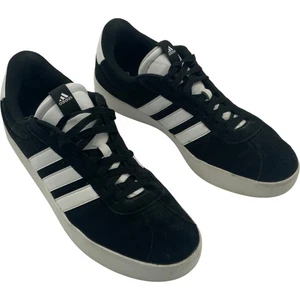 Adidas Black and White Lace Up Suede Trainers Size UK 12 - Picture 1 of 24