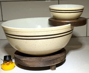 Vintage Pyrex Stack 'N' Snack Set   Speckled Lines  Chip N Dip. With Bracket - Picture 1 of 6