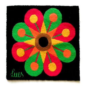 Luis Montiel Hand Woven Tapestry Venezuelan Folk Art Vintage Original Signed - Picture 1 of 12