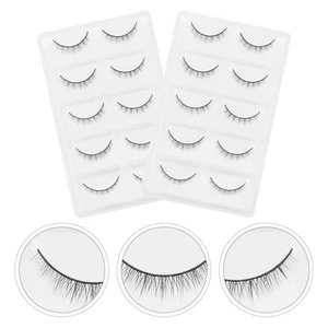 10 Paar Pre Glued Lashes Wimpernverlängerung Fake Eyelashes kurz - Bild 1 von 12