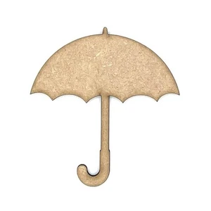 Wooden Umbrella MDF Craft Shapes For Blanks, Gift Tags & Scrapbooks - Picture 1 of 3
