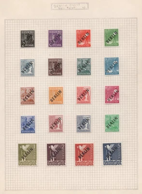 GERMANY BERLIN 1948–1949 ALL THE FIRST ISSUES COMPLETE SCOTT #9N1–9N20 MINT - Image 1 of 4