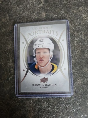 2018-19 Upper Deck Series 2 UD Portraits Rookie Rasmus Dahlin Card# P-100 - Image 1 of 2