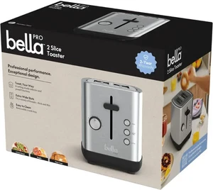 bella PRO - 2-Slice Toaster with Extra Wide Slots - Stainless Steel - Picture 1 of 8