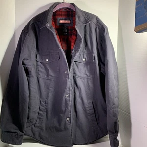 Craftsman Work Jacket Flannel Lined Snap Closure Large - Picture 1 of 14