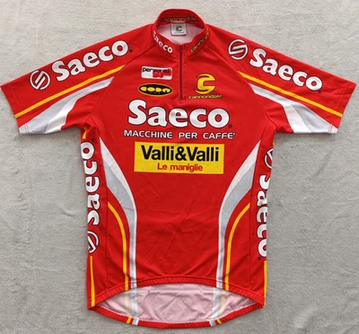 Camiseta de ciclismo Saeco Valli Valli Cannondale para hombre roja talla L Foto 1 de 4
