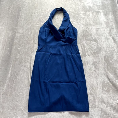 Nuevo con etiquetas Vestido Halter Guess by Marciano Seda Talla 8 Spence Azul Y2K Glam Fiesta  Foto 1 de 4