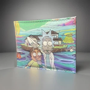 Rick and Morty Open Your Eyes Lenticular Changing Image Print Bi-Fold Wallet NEW - Picture 1 of 7