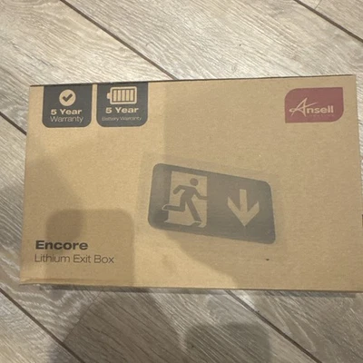 Ansell Encore Lithium Exit Box Emergency Bulkhead Sign AENC/1/W