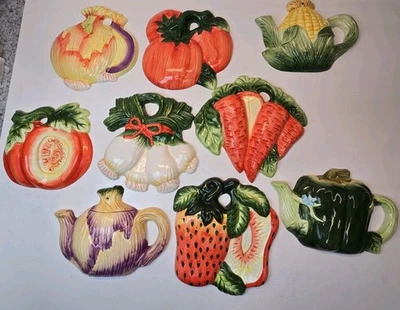 Винтажная меловая глазурь керамический китчи настенное искусство фрукты овощи индивидуальная продажа - Изображение 1 из 4