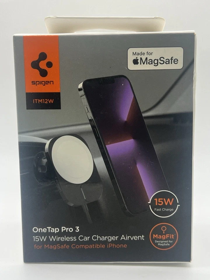 Spigen OneTap Pro 3 - 15W Apple Certified MagSafe Car Mount Charger