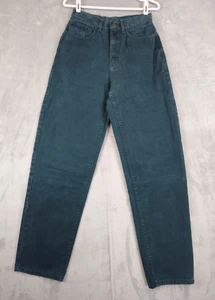 Vintage Lee Mom Jeans grün Damen Gr. 27 x 33 High Waist Baggy Tapered Union hergestellt in den USA - Bild 1 von 7
