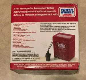 Genuine Fisher Price Power Wheels 6V Rechargeable Replacement Battery NEW H A - Picture 1 of 3