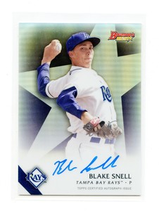 2015 Bowman's Best Baseball Blake Snell #B15-BSN Refractor Auto Tampa Bay Rays
