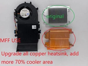 NEW DELL 3020 3040 3050 7070 9020 MFF CPU copper cooler heatsink with fan 05JV3N - Picture 1 of 5
