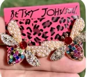 💎Damen Ohrstecker goldfarben mehrfarbige Steine Hummel - Bild 1 von 1