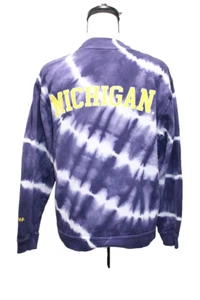 WEAR Erin Andrews U of Michigan Wolverines blau gefärbtes Sweatshirt Top Größe S - Bild 1 von 4