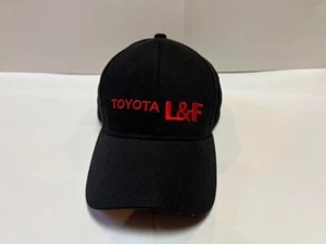 TOYOTA L&F Cap Black Red Lettering Free Toyota Automatic Loom Works Hat Japan - Picture 1 of 4